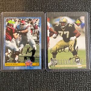 Autographed Willie Roaf football cards